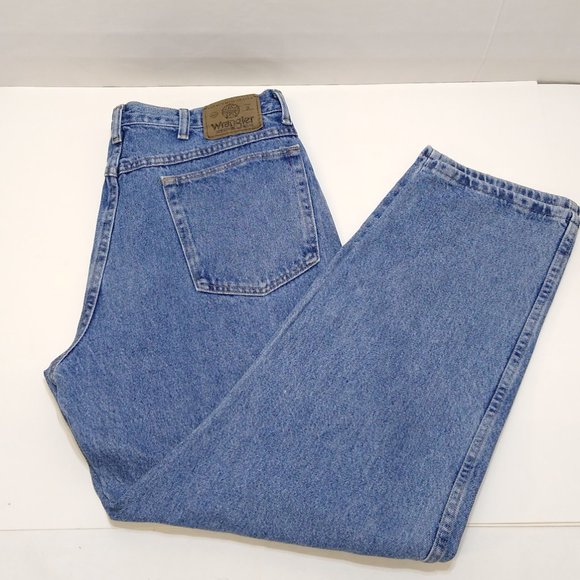 Wrangler Jeans Relaxed Fit Men Heavy Duty Classic Faded EUC Vintage A029-036 USA - Picture 3 of 6